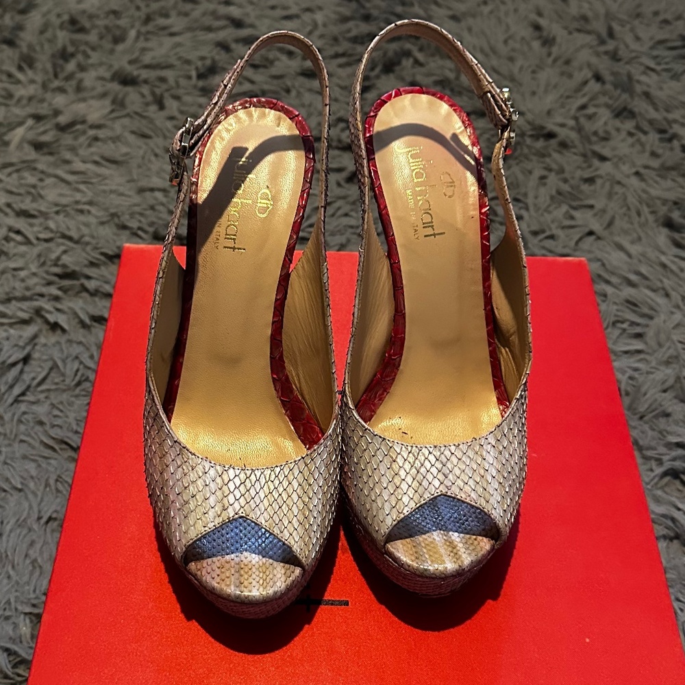 Julia Haart - Pink Python Platform Shoe. Size ‘40… - image 2